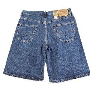 Vintage Y2K Levis 550 Relaxed Fit Jean Shorts Men 34 (33 actual) Blue Jorts NOS
